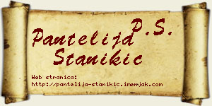 Pantelija Stanikić vizit kartica
